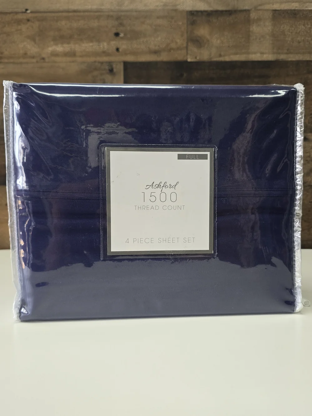 Ashford Deep Navy 4-Piece Luxury Sheet Set Full Size 1500TC